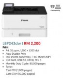 CANON LBP243dw (Monochrome Laser Printer) All-in-one toner
