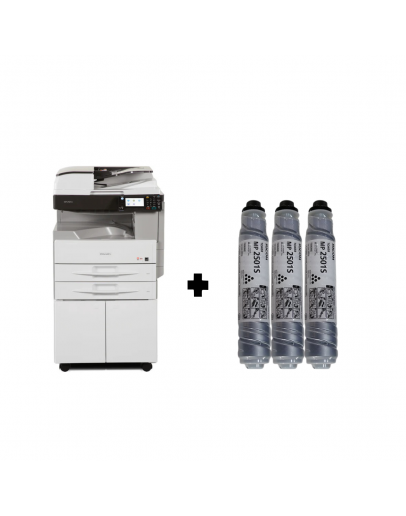 RICOH-MP2501SP (Machine + come with 1 toner) + 3 Toner